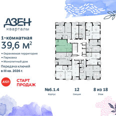 Квартира 39,6 м², 1-комнатная - изображение 4