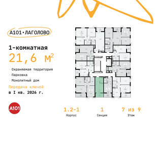 21,6 м², квартира-студия 3 230 249 ₽ - изображение 25