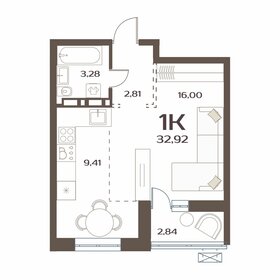 32,8 м², 1-комнатная квартира 5 427 000 ₽ - изображение 13