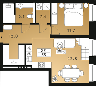 64,2 м², 2-комнатная квартира 17 641 250 ₽ - изображение 11