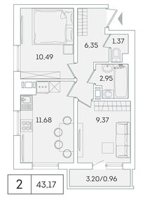 43,2 м², 2-комнатная квартира 7 493 282 ₽ - изображение 71