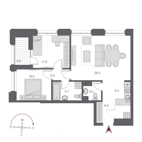 70,5 м², 3-комнатная квартира 15 400 000 ₽ - изображение 27