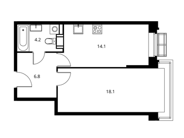 47,5 м², 1-комнатная квартира 5 800 000 ₽ - изображение 52