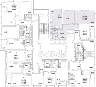 55,3 м², 2-комнатная квартира 14 200 000 ₽ - изображение 101