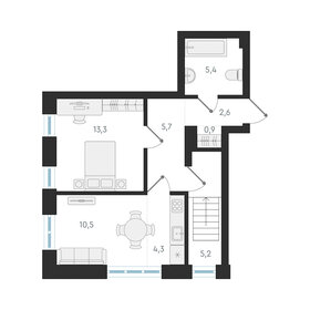 46,6 м², 2-комнатная квартира 7 700 000 ₽ - изображение 21