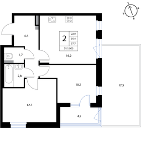 61,8 м², 2-комнатная квартира 10 351 500 ₽ - изображение 11