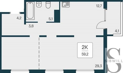 59,2 м², 3-комнатная квартира 6 100 000 ₽ - изображение 24