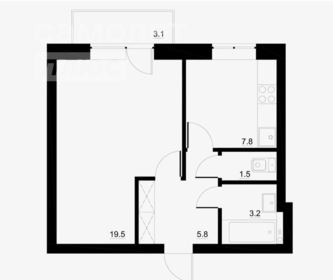 34 м², 1-комнатная квартира 3 366 000 ₽ - изображение 12