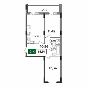 58,9 м², 2-комнатная квартира 5 064 787 ₽ - изображение 24