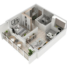 Квартира 45,1 м², 1-комнатная - изображение 3