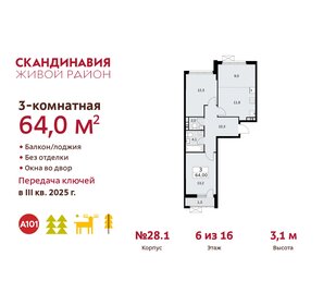 68 м², 3-комнатная квартира 15 000 000 ₽ - изображение 75