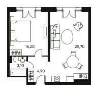 49,8 м², 2-комнатные апартаменты 17 671 900 ₽ - изображение 20