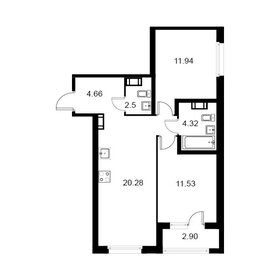 Квартира 57,7 м², 2-комнатная - изображение 1