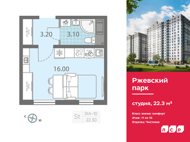 22,3 м², квартира-студия 3 938 180 ₽ - изображение 25