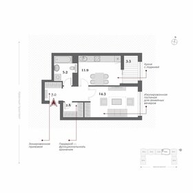 52,5 м², 1-комнатная квартира 11 200 000 ₽ - изображение 25