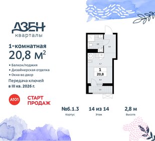 20,7 м², квартира-студия 8 403 130 ₽ - изображение 29