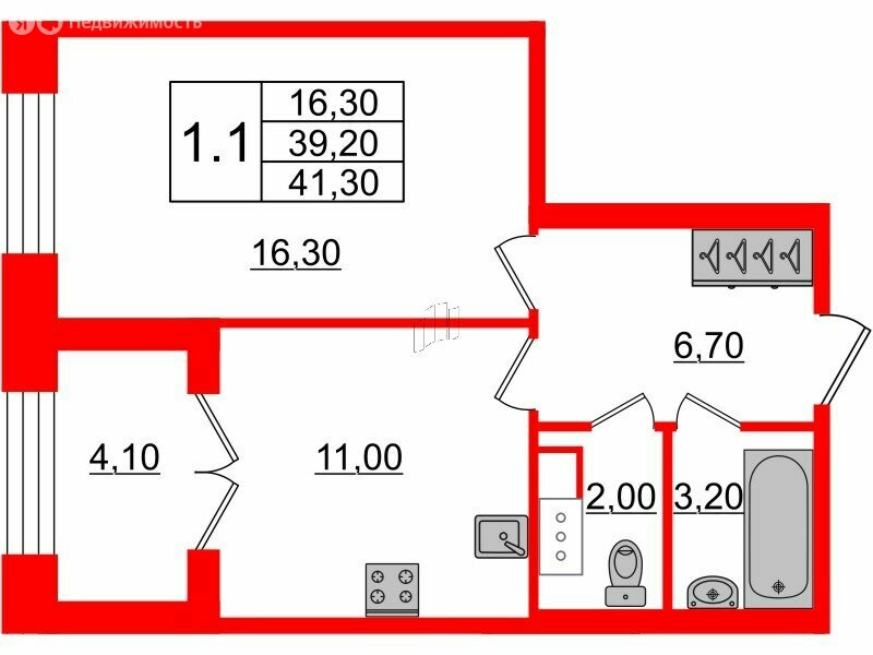 Варианты планировок ЖК Grand View - планировка 6