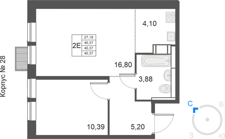 49,1 м², 2-комнатная квартира 9 499 000 ₽ - изображение 41