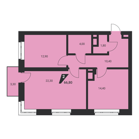 72 м², 2-комнатная квартира 9 550 000 ₽ - изображение 93