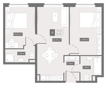 44,8 м², 2-комнатная квартира 6 590 000 ₽ - изображение 167