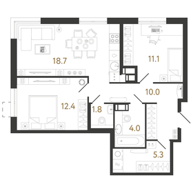 63,3 м², 2-комнатная квартира 18 423 528 ₽ - изображение 68