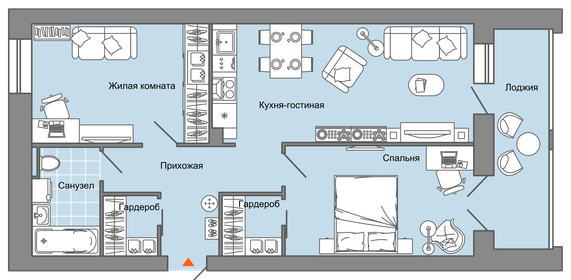 70 м², 3-комнатная квартира 7 242 126 ₽ - изображение 7