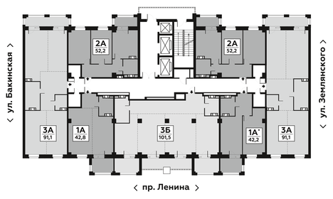 56 м², 3-комнатная квартира 6 400 000 ₽ - изображение 86