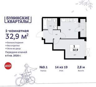 32,9 м², 1-комнатная квартира 8 514 290 ₽ - изображение 3