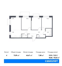 66,6 м², 3-комнатная квартира 11 756 400 ₽ - изображение 11