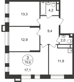 79,5 м², 3-комнатная квартира 19 922 532 ₽ - изображение 59