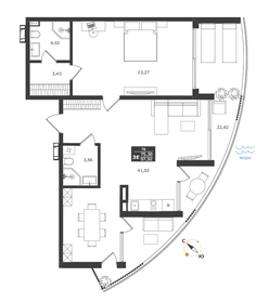 Квартира 97,9 м², 3-комнатные - изображение 1
