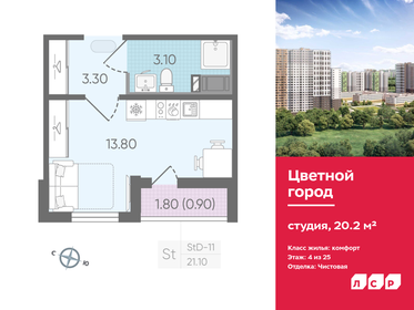 20,5 м², квартира-студия 3 500 000 ₽ - изображение 71