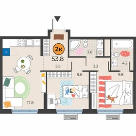65 м², 3-комнатная квартира 7 000 000 ₽ - изображение 73