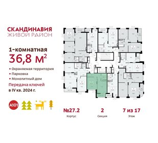 Квартира 36,8 м², 1-комнатная - изображение 2