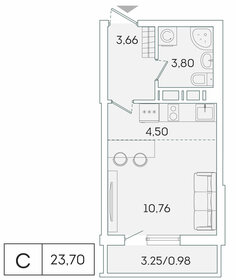 23,7 м², квартира-студия 3 922 906 ₽ - изображение 49