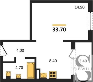 33,7 м², 1-комнатная квартира 4 270 000 ₽ - изображение 21