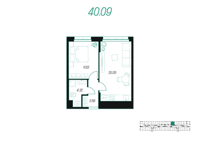 36 м², 1-комнатная квартира 4 550 000 ₽ - изображение 31