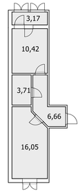 Квартира 37,1 м², 1-комнатная - изображение 1