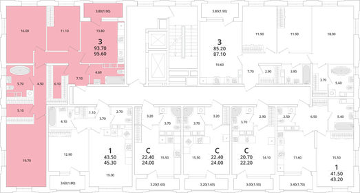 Квартира 95,6 м², 3-комнатная - изображение 2