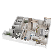 Квартира 59,3 м², 2-комнатная - изображение 4