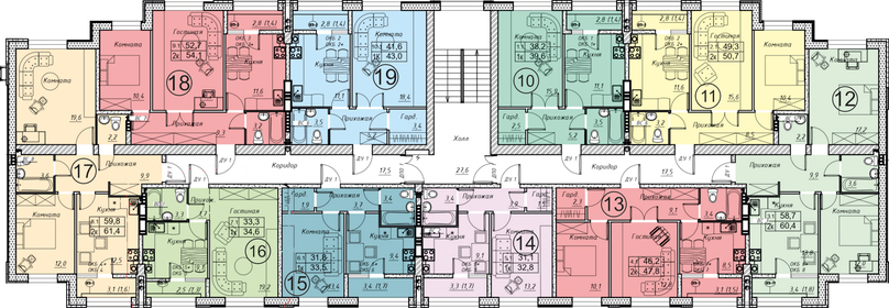 41 м², 2-комнатная квартира 3 400 000 ₽ - изображение 54