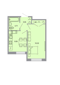 31,6 м², 1-комнатная квартира 4 800 000 ₽ - изображение 159