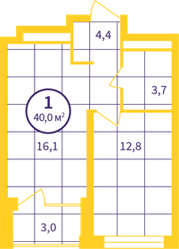 37,7 м², 1-комнатная квартира 5 040 000 ₽ - изображение 30