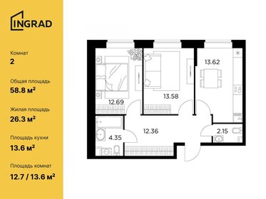 51,7 м², 2-комнатная квартира 9 450 000 ₽ - изображение 87