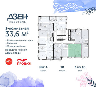 33,6 м², 1-комнатная квартира 10 335 898 ₽ - изображение 4