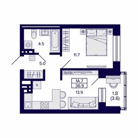 37,8 м², 1-комнатная квартира 3 199 000 ₽ - изображение 76