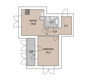 48,2 м², 1-комнатная квартира 3 700 000 ₽ - изображение 67