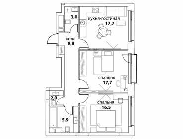 73,4 м², 2-комнатная квартира 35 767 820 ₽ - изображение 88