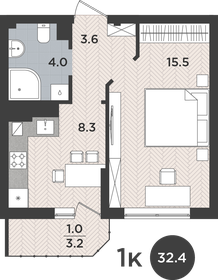 34 м², 1-комнатная квартира 3 899 000 ₽ - изображение 52