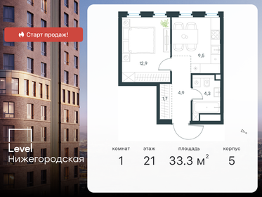 33,4 м², 1-комнатная квартира 12 358 464 ₽ - изображение 8